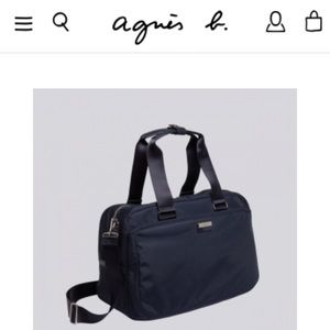 Agnes b black nylon weekend bag